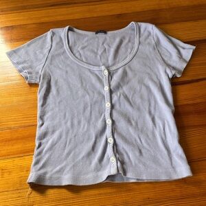 Purple Brandy Melville, T-shirt with buttons